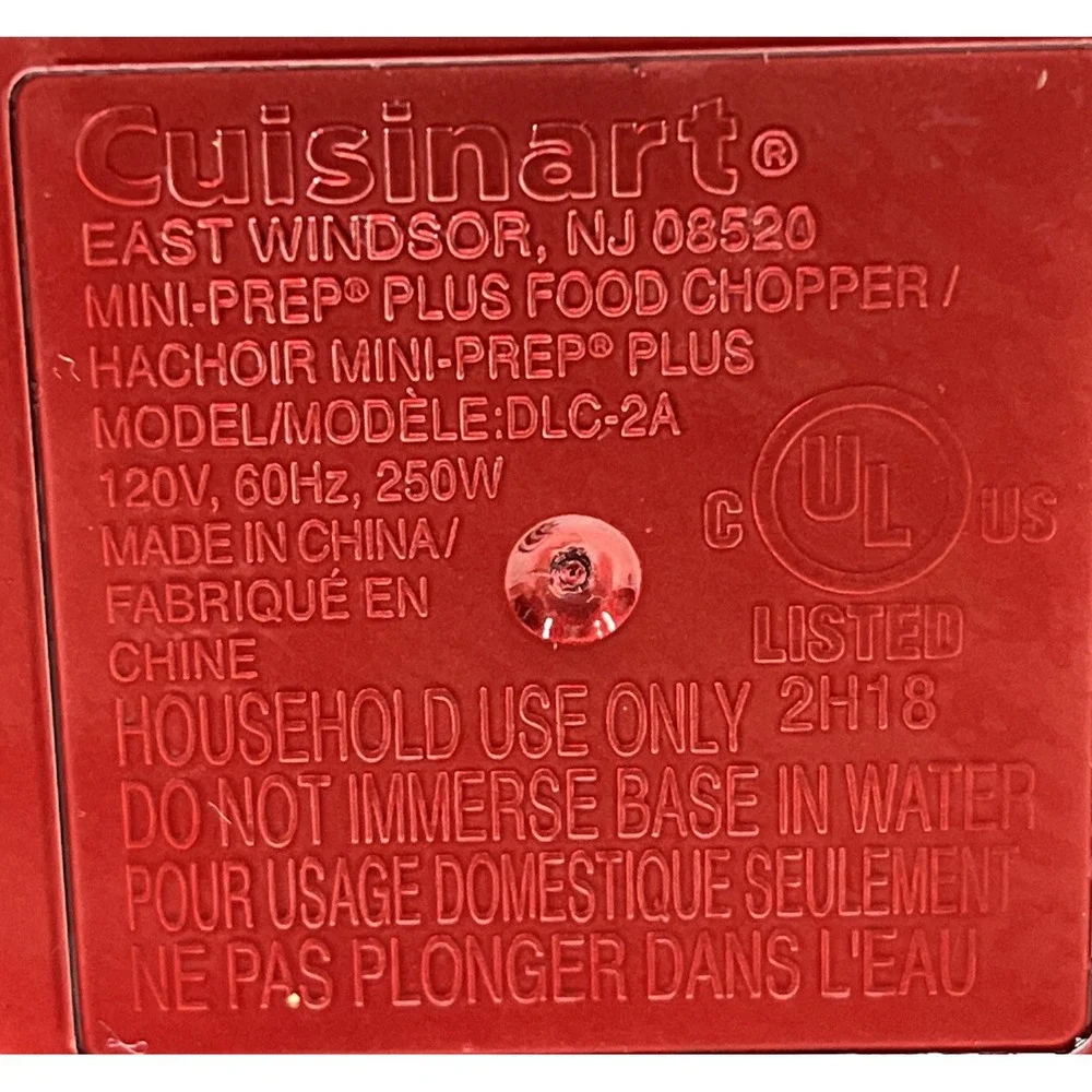 Cuisinart Mini-Prep Plus Replacement Part Metallic Red‎ Base Motor